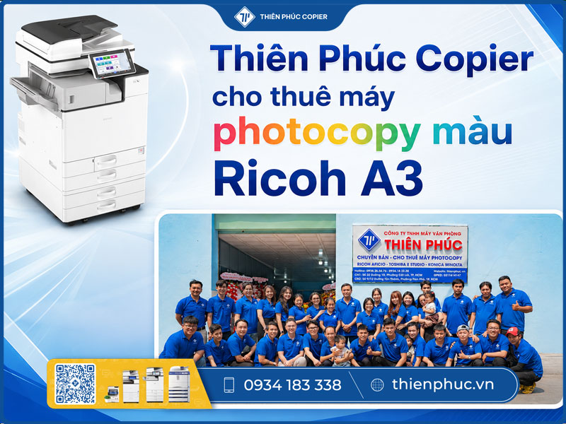 Thuê máy photocopy màu Ricoh a3