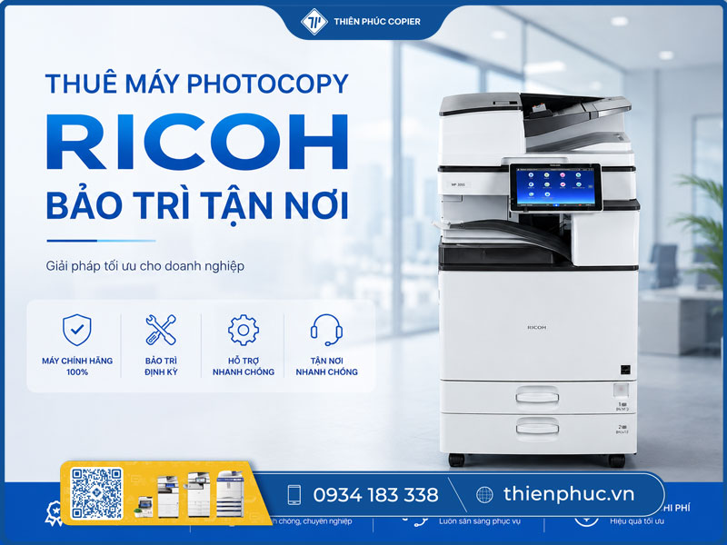 thuê máy photocopy Ricoh bảo trì tận nơi
