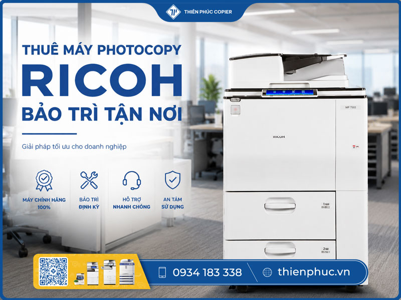 thuê máy photocopy Ricoh bảo trì tận nơi