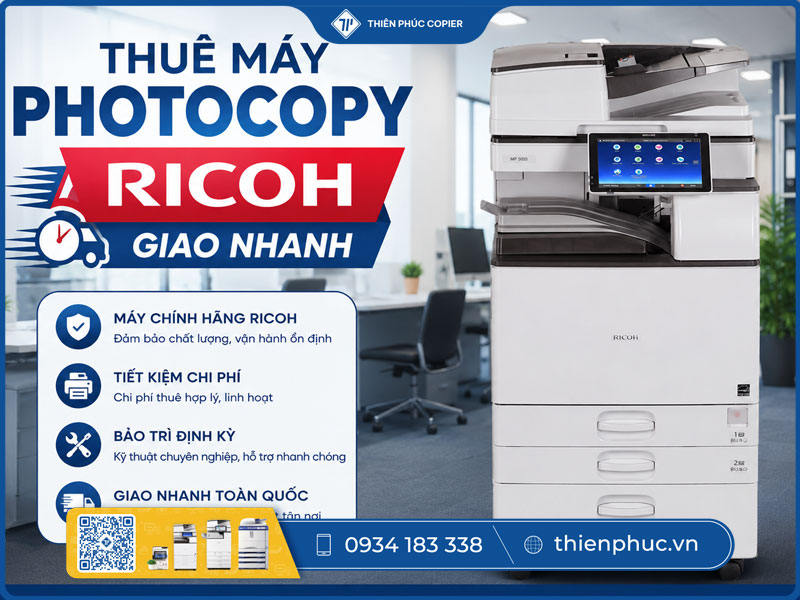 Thuê máy photocopy Ricoh giao nhanh