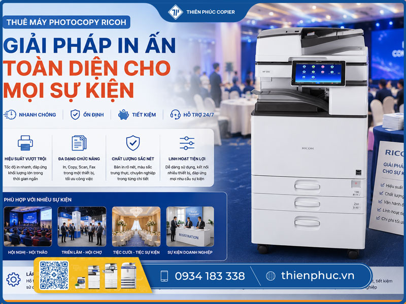 Thuê máy photocopy Ricoh sự kiện