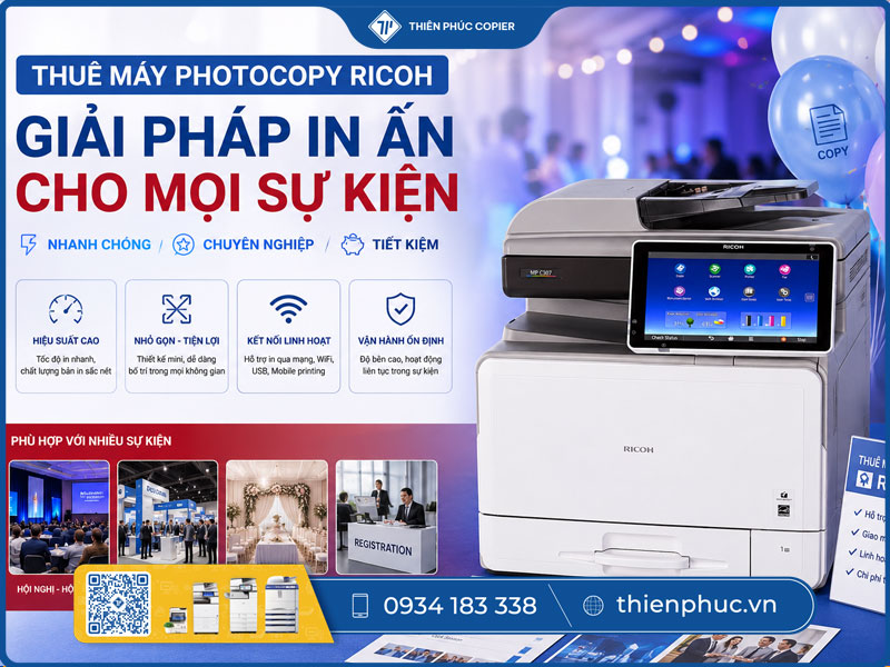 Thuê máy photocopy Ricoh sự kiện