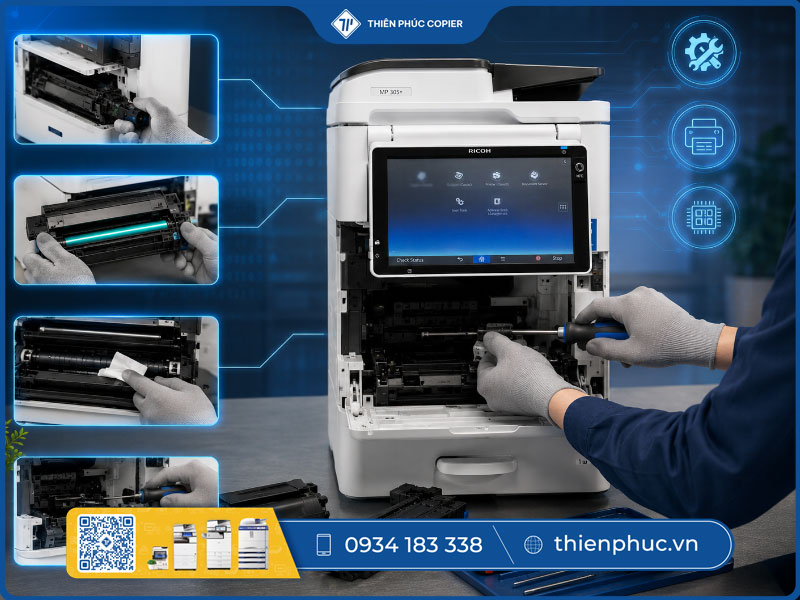 Cách sửa máy photocopy Ricoh