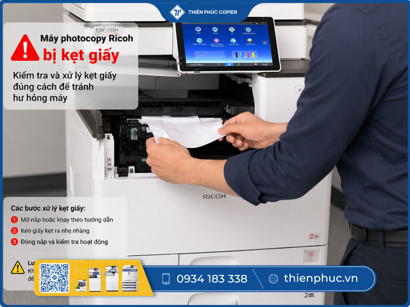 Máy photocopy Ricoh bị kẹt giấy