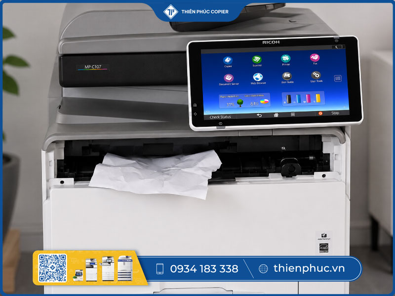 Máy photocopy Ricoh bị kẹt giấy