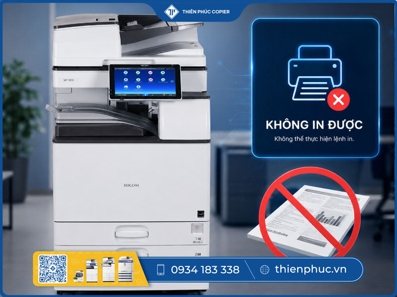 Máy photocopy Ricoh không in được