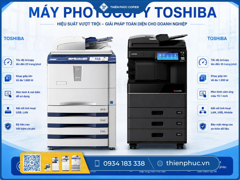 máy photocopy Toshiba và canon