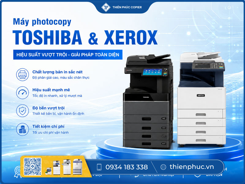 Máy photocopy Toshiba và Xerox