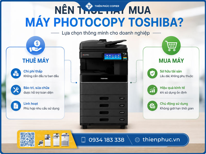 Nên thuê hay mua máy photocopy Toshiba