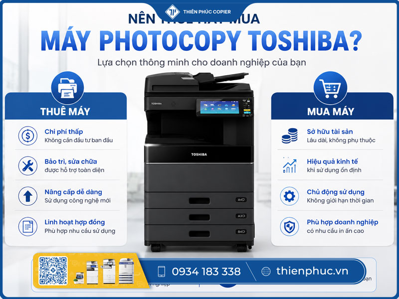 Nên thuê hay mua máy photocopy Toshiba