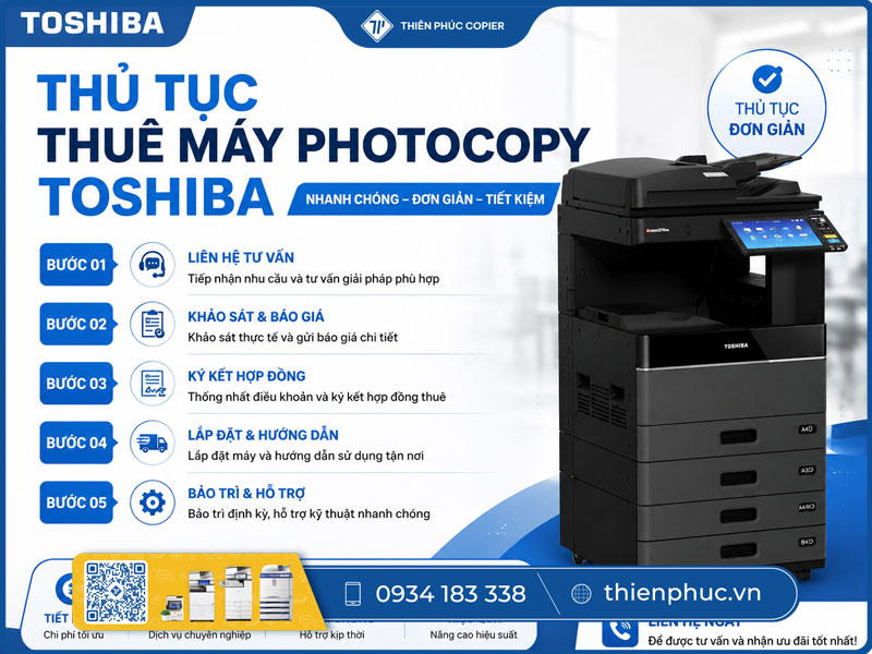 Thủ tục thuê máy photocopy Toshiba 