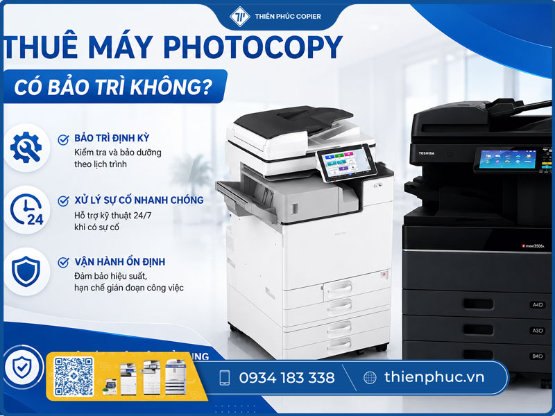 Thuê máy photocopy có bảo trì không