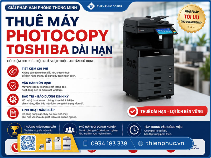 Thuê máy photocopy Toshiba dài hạn